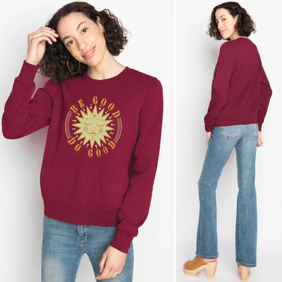 NWT WVN 100% Organic Cotton Loungewear Earthy Crew Neck Valley Sweatshirt M‎ - Picture 1 of 10